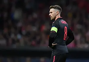 Atletico Madrid V Arsenal 2017-18 Prints: Aaron Ramsey in Action: Arsenal vs Atletico Madrid - UEFA Europa League Semi-Final