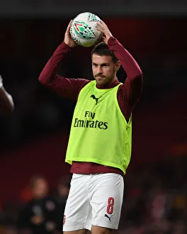 Arsenal V Brentford - Carabao Cup 2018-19 Prints: Aaron Ramsey in Action: Arsenal vs Brentford, Carabao Cup 2018-19