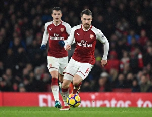 Arsenal V Everton 2017-18 Prints: Aaron Ramsey in Action: Arsenal vs Everton, Premier League 2017-18