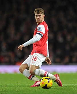 Arsenal V Hull City 2013-14 Prints: Aaron Ramsey in Action: Arsenal vs Hull City, Premier League 2013-14