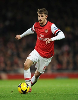 Arsenal V Hull City 2013-14 Prints: Aaron Ramsey in Action: Arsenal vs Hull City, Premier League 2013-14
