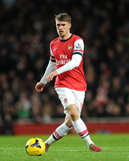 Arsenal V Hull City 2013-14 Prints: Aaron Ramsey in Action: Arsenal vs Hull City, Premier League 2013-14