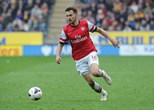 Hull City v Arsenal 2013/14 Collection: Aaron Ramsey in Action: Arsenal vs Hull City, Premier League 2013-2014