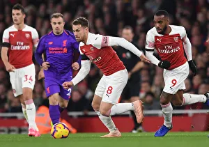 Arsenal V Liverpool 2018-19 Prints: Aaron Ramsey in Action: Arsenal vs Liverpool, Premier League 2018-19