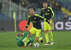 PFC Ludogorets Razgrad v Arsenal 2016-17 Collection: Aaron Ramsey in Action: Arsenal vs Ludogorets, UEFA Champions League 2016-17