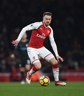 Aaron Ramsey in Action: Arsenal vs Manchester City, Premier League 2017-18