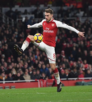 Arsenal V Manchester United 2017-18 Prints: Aaron Ramsey in Action: Arsenal vs Manchester United, Premier League 2017-18