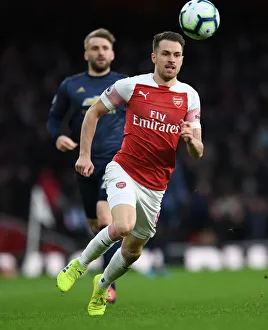 Arsenal V Manchester United 2018-19 Prints: Aaron Ramsey in Action: Arsenal vs Manchester United, Premier League 2018-19