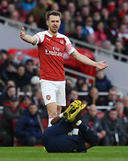 Arsenal V Manchester United 2018-19 Prints: Aaron Ramsey in Action: Arsenal vs Manchester United, Premier League 2018-19