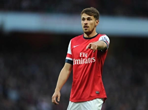 Arsenal V Newcastle United 2013/14 Prints: Aaron Ramsey in Action: Arsenal vs Newcastle United, Premier League 2013/14