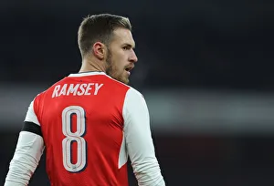 Arsenal V Southampton EFL Cup 2016-17 Prints: Aaron Ramsey in Action: Arsenal vs Southampton, EFL Cup Quarter-Final
