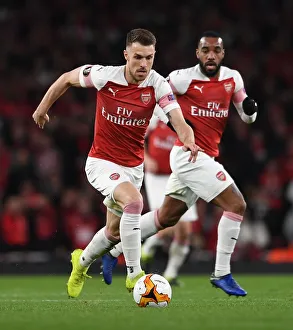 Arsenal V Stade Rennais 2018-19 Prints: Aaron Ramsey in Action: Arsenal vs Stade Rennais, UEFA Europa League 2019