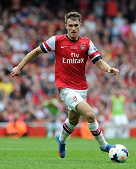 Arsenal V Stoke City 2013-14 Prints: Aaron Ramsey in Action: Arsenal vs Stoke City, Premier League 2013-14