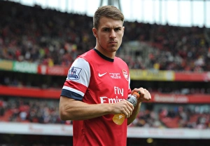 Arsenal V Stoke City 2013-14 Prints: Aaron Ramsey in Action: Arsenal vs Stoke City, Premier League 2013-14