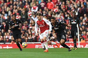 Arsenal V Swansea City 2017-18 Prints: Aaron Ramsey in Action: Arsenal vs Swansea City, Premier League 2017-18