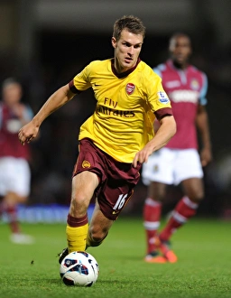 West Ham United V Arsenal 2012-13 Prints: Aaron Ramsey in Action: Arsenal vs West Ham United, Premier League 2012-13