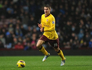 Aston Villa V Arsenal 2012-13 Prints: Aaron Ramsey in Action: Aston Villa vs Arsenal, Premier League 2012-13