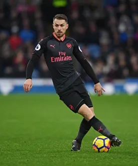 Burnley V Arsenal 2017-18 Prints: Aaron Ramsey in Action: Burnley vs. Arsenal, Premier League 2017-18