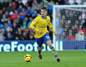 Cardiff City V Arsenal 2013-14 Prints: Aaron Ramsey in Action: Cardiff City vs. Arsenal, Premier League 2013-14