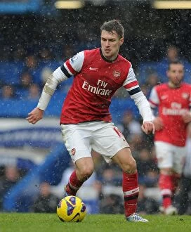 Chelsea v Arsenal 2012-13 Collection: Aaron Ramsey in Action: Chelsea vs. Arsenal, Premier League 2012-13