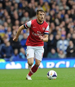 Everton Prints: Aaron Ramsey in Action: Everton vs. Arsenal, Premier League 2013/14