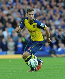 Everton V Arsenal 2014/15 Prints: Aaron Ramsey in Action: Everton vs Arsenal, Premier League 2014/15