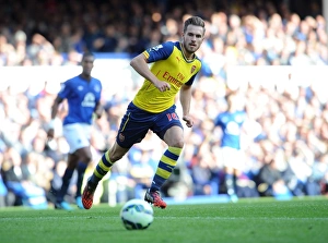 Everton V Arsenal 2014/15 Prints: Aaron Ramsey in Action: Everton vs Arsenal, Premier League 2014/15