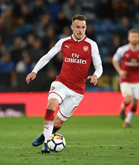 Leicester City V Arsenal 2017-18 Prints: Aaron Ramsey in Action: Leicester City vs Arsenal, Premier League 2017-18