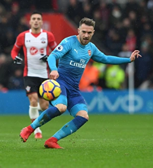 Southampton V Arsenal 2017-18 Prints: Aaron Ramsey in Action: Southampton vs. Arsenal, Premier League 2017-18