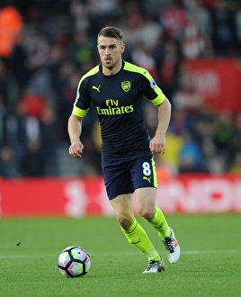 Southampton V Arsenal 2016-17 Prints: Aaron Ramsey in Action: Southampton vs Arsenal, Premier League 2016-17