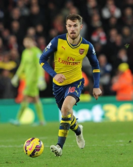 Stoke City V Arsenal 2014-15 Prints: Aaron Ramsey in Action: Stoke City vs. Arsenal, Premier League 2014-15