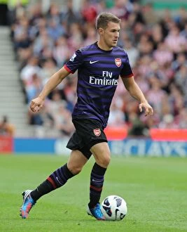 Images Dated 26th August 2012: Aaron Ramsey in Action: Stoke City vs. Arsenal, Premier League 2012-13