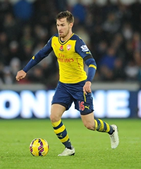 Aaron Ramsey in Action: Swansea vs Arsenal, Premier League 2014-15