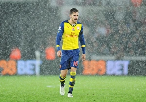 Swansea V Arsenal 2014-15 Prints: Aaron Ramsey in Action: Swansea vs Arsenal, Premier League 2014-15