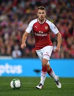 Sydney Western Wanderers V Arsenal 2017-18 Prints: Aaron Ramsey in Action: Sydney Western Wanderers vs. Arsenal (2017-18)
