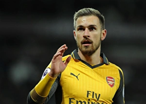 West Ham United V Arsenal 2016-17 Prints: Aaron Ramsey in Action: West Ham United vs. Arsenal, Premier League 2016-17