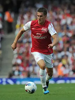 Arsenal V New York Red Bulls 2011-12 Prints: Aaron Ramsey (Arsenal). Arsenal 1: 1 New York Red Bulls. Emirates Cup Day 2