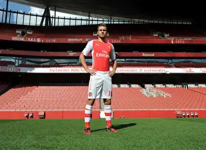 Arsenal Photocall 2014/15 Prints: Aaron Ramsey (Arsenal). Arsenal 1st Team Photocall. Emirates Stadium, 7 / 8 / 14. Credit