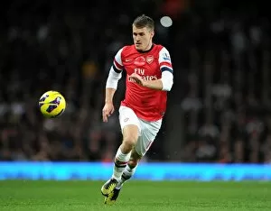 Aaron Ramsey (Arsenal). Arsenal 3: 3 Fulham. Barclays Premier League. Emirates Stadium, 10 / 11 / 12