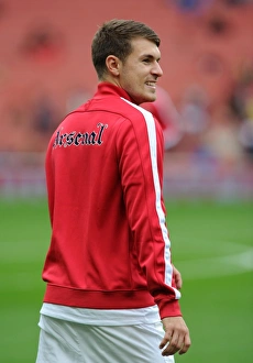 Arsenal V Norwich City 2013-14 Prints: Aaron Ramsey (Arsenal). Arsenal 4: 1 Norwich City