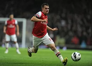 Aaron Ramsey (Arsenal). Arsenal 4: 1 Wigan Athletic. Barclays Premier League. Emirates Stadium