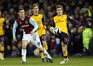 Images Dated 2nd December 2008: Aaron Ramsey (Arsenal) Chris McCann (Burnley)