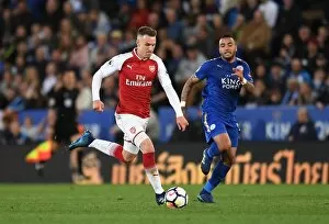 Images Dated 9th May 2018: Aaron Ramsey (Arsenal) Danny Simpson (Leicester)