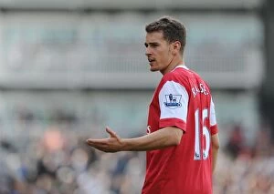 Images Dated 22nd May 2011: Aaron Ramsey (Arsenal). Fulham 2: 2 Arsenal, Barclays Premier League, Craven Cottage