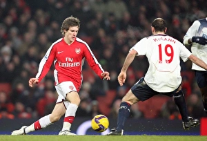 Arsenal v Bolton Wanderers 2008-09 Collection: Aaron Ramsey (Arsenal) Gavin McCann (Bolton)