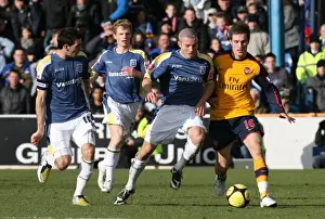 Cardiff City V Arsenal FA Cup Prints: Aaron Ramsey (Arsenal) Joe Ledley & Kevin McNaughton(Cardiff)