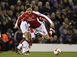 Images Dated 3rd March 2009: Aaron Ramsey (Arsenal) Jonathan Greening (West Brom)