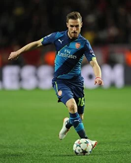 Images Dated 17th March 2015: Aaron Ramsey (Arsenal). AS Monaco 0: 2 Arsenal. UEFA Champions League. Round of 16, 2nd Leg