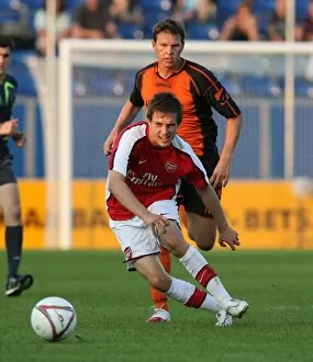 Images Dated 28th July 2008: Aaron Ramsey (Arsenal) Peter Schadelbauer (Burgenland)
