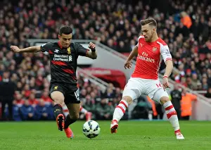 Aaron Ramsey (Arsenal) Philippe Countinho (Liverpool). Arsenal 4: 1 Liverpool. Barclays